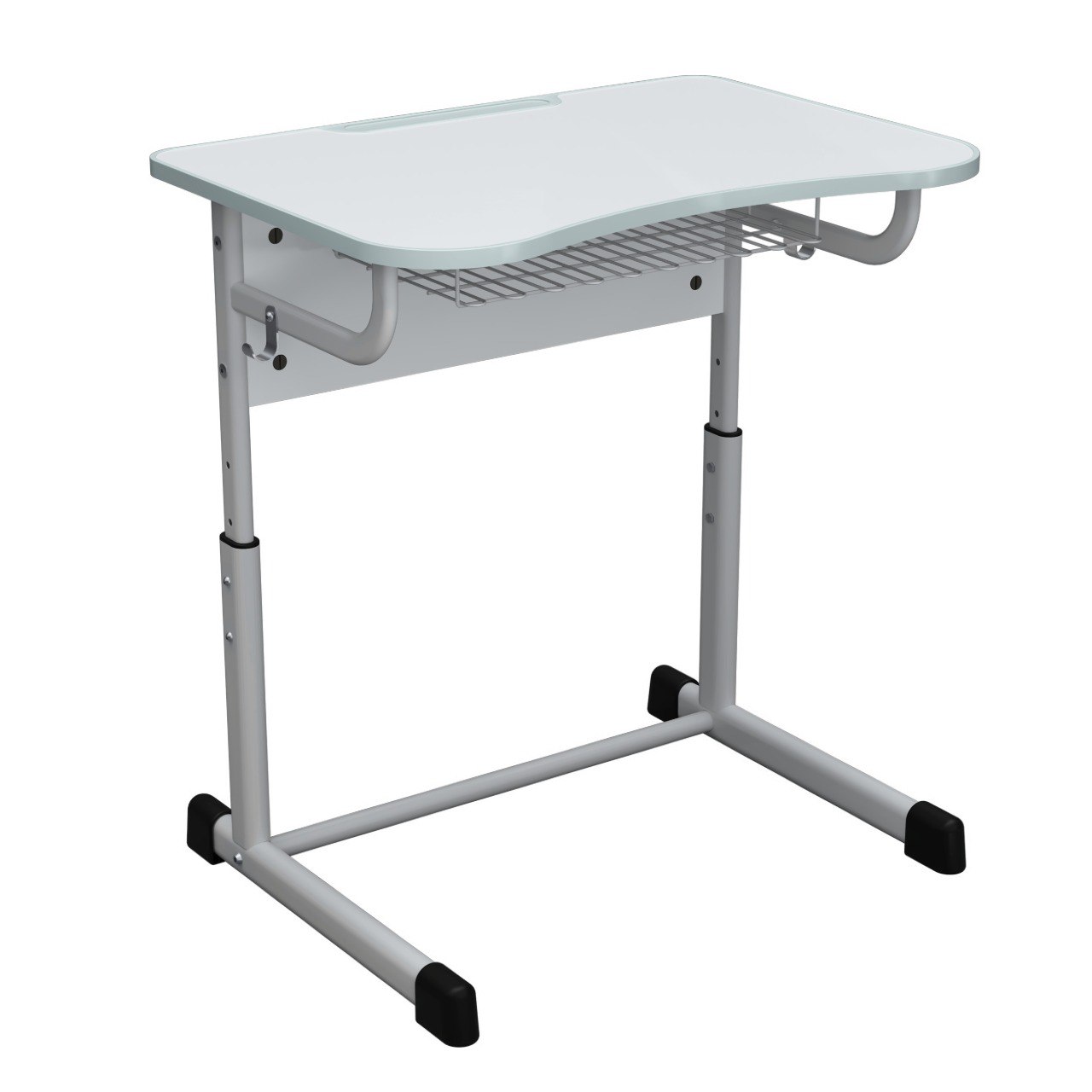 Стіл 1-місний, рост. група №4-7, 700х500х640-820мм, стільниця з поліуретановою кромкою, полиця - металева ергономічна сітка, АНШАР ГРУП (67706)